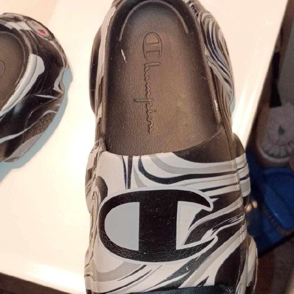 Champion Monochrome Swirl Slide Sandals - Picture 6 of 6